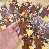 PaperaicaShop Vintage Witch Maica Vinyl Sticker