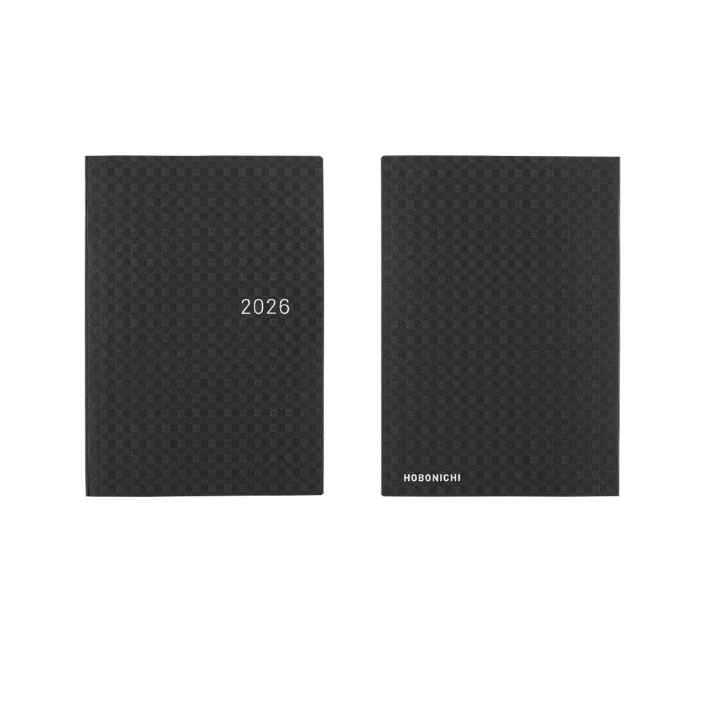 Hobonichi HON 2026 Paper Series: Black Gingham [ENG/A6/Jan Start] HON