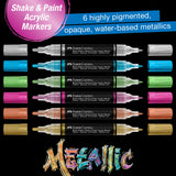 Faber-Castell Black Edition Shake & Paint Markers - Metallic 6ct
