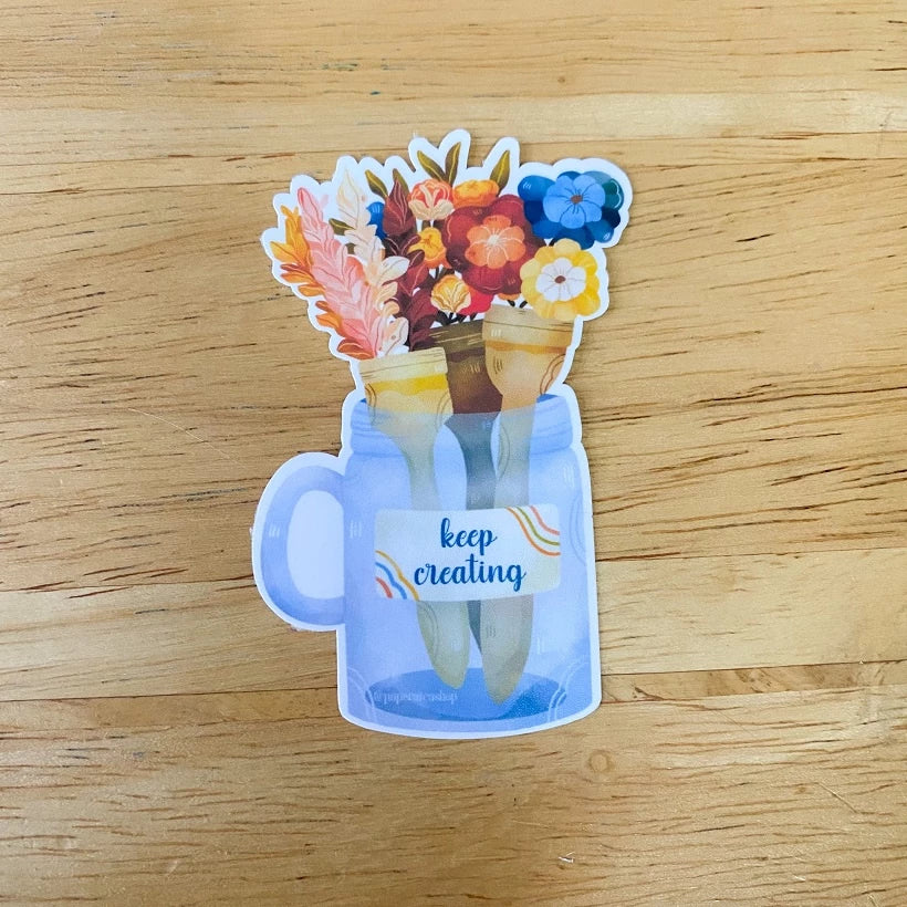 PaperaicaShop Keep Creating Vinyl Sticker