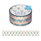 SODA Transparent Masking Tape - Dandelion (Pink Gold Foil)