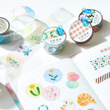 SODA Transparent Masking Tape - Rolling Cat (Sticker Roll)