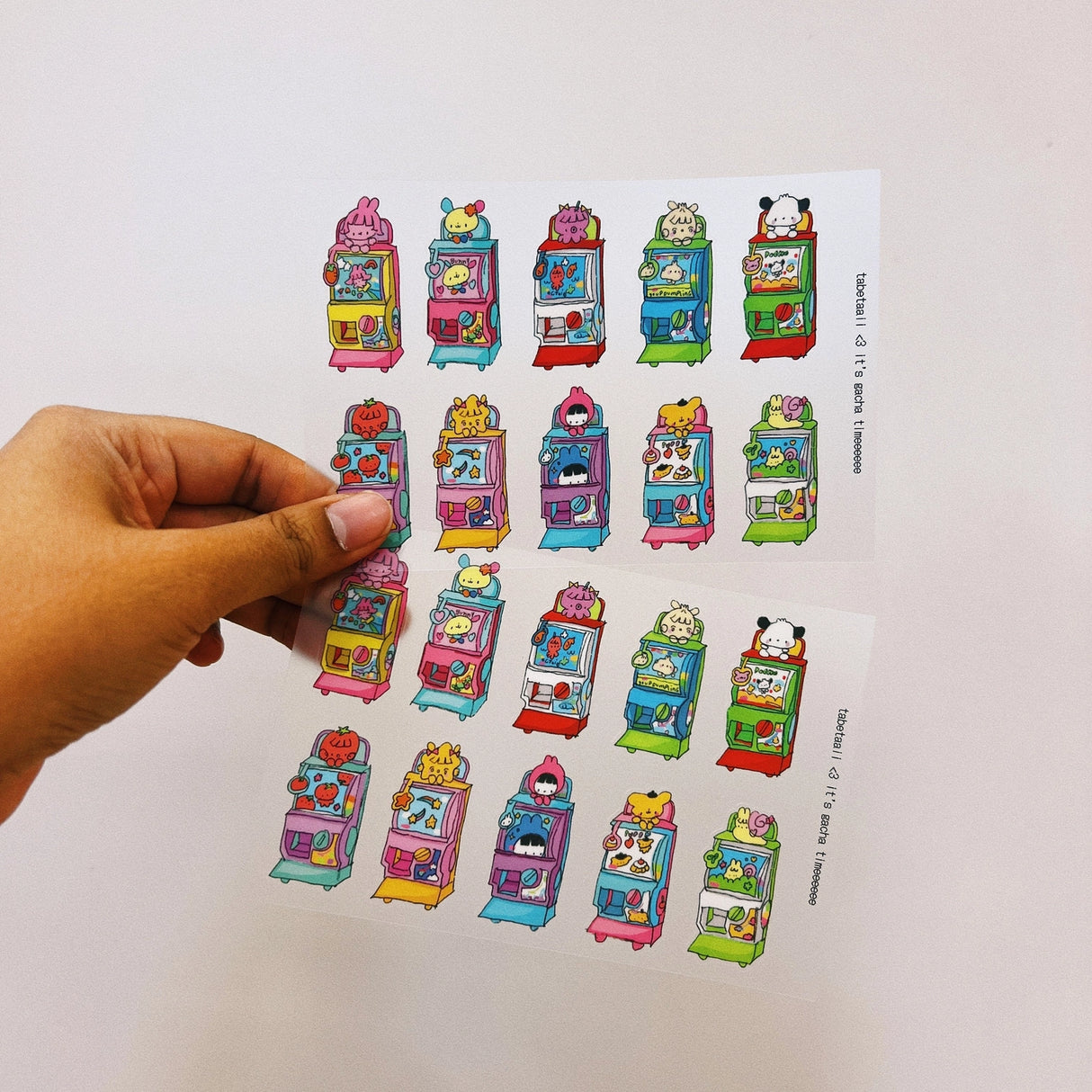tabetaaii - Fun Tabegachapon Sticker Sheet