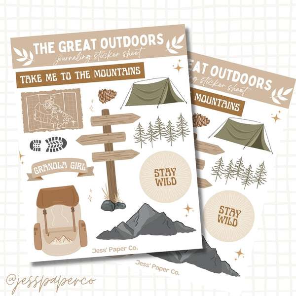 The Great Outdoors Sticker Sheet
