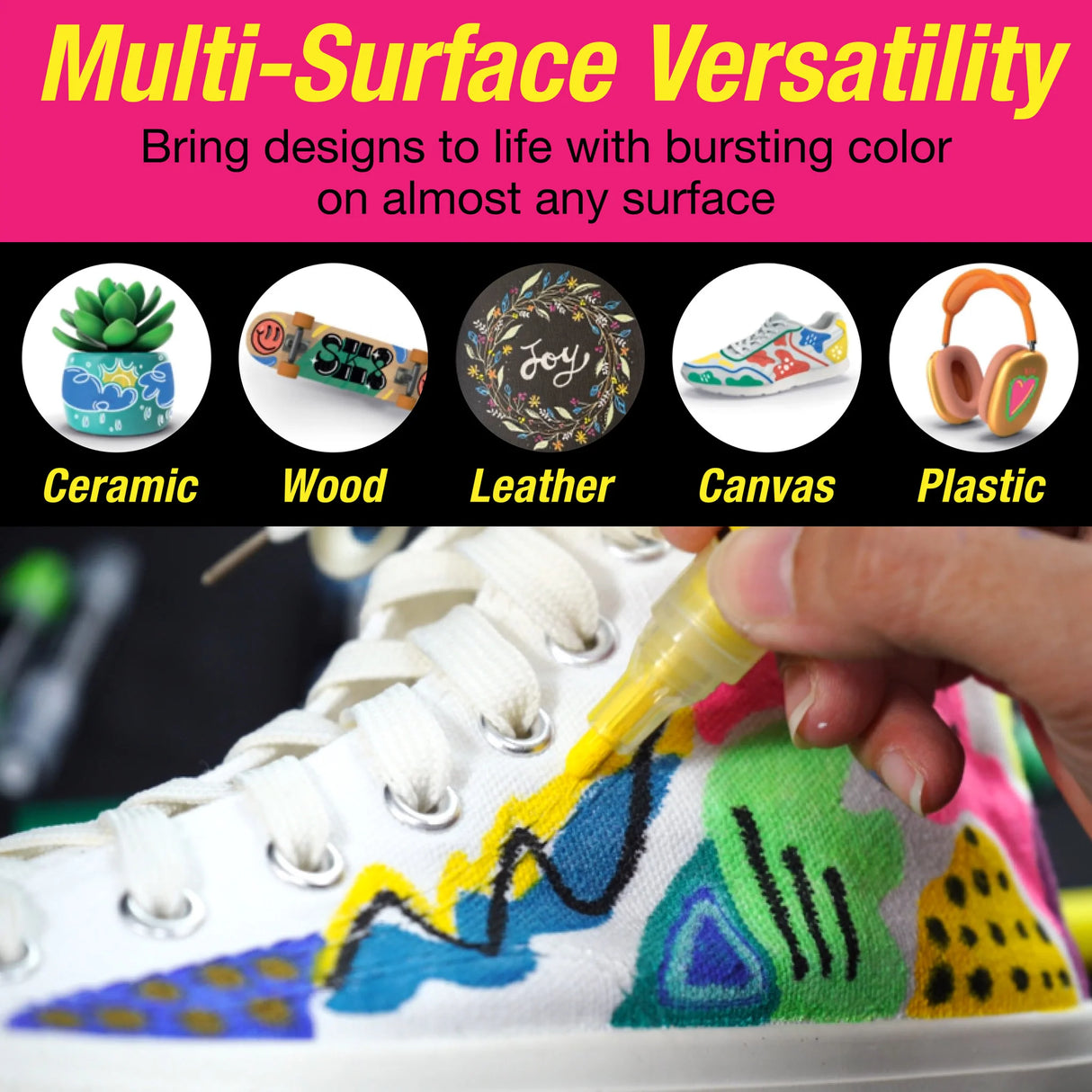 Faber-Castell Black Edition Shake & Paint Markers - Neon 4ct