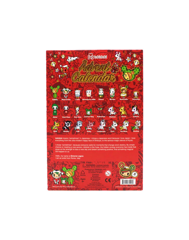 ‘Tis the Season to be Merry, and the tokidoki Advent Calendar is here with 24 reasons to rejoice! This Advent Calendar is filled with 24 Holiday themed tokidoki characters ready to be revealed! Let there be many days of joy and fun with the tokidoki Advent Calendar!