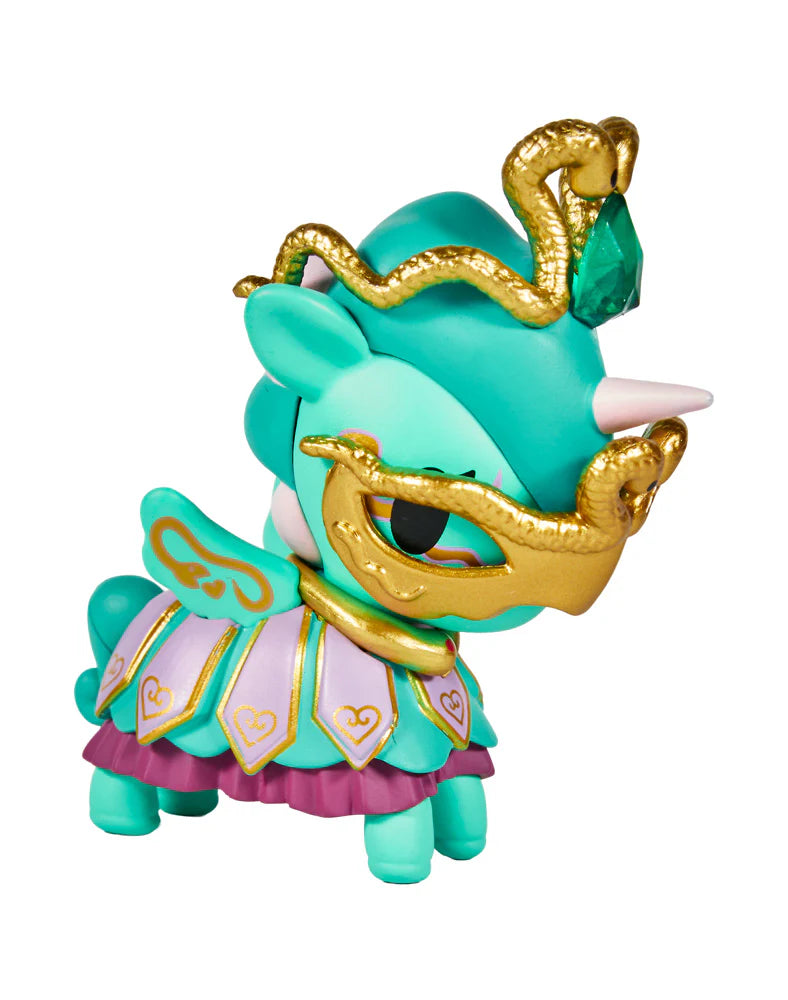 Step into a world of mystery and mischief with the Masquerade Unicorno Blind Box!&nbsp;&nbsp;Dressed to impress and ready for the grand ball, each Masquerade Unicorno features glittering masks, hidden identities, and dazzling details!&nbsp;&nbsp;Collect them all and let your Unicornos shine behind the mask!