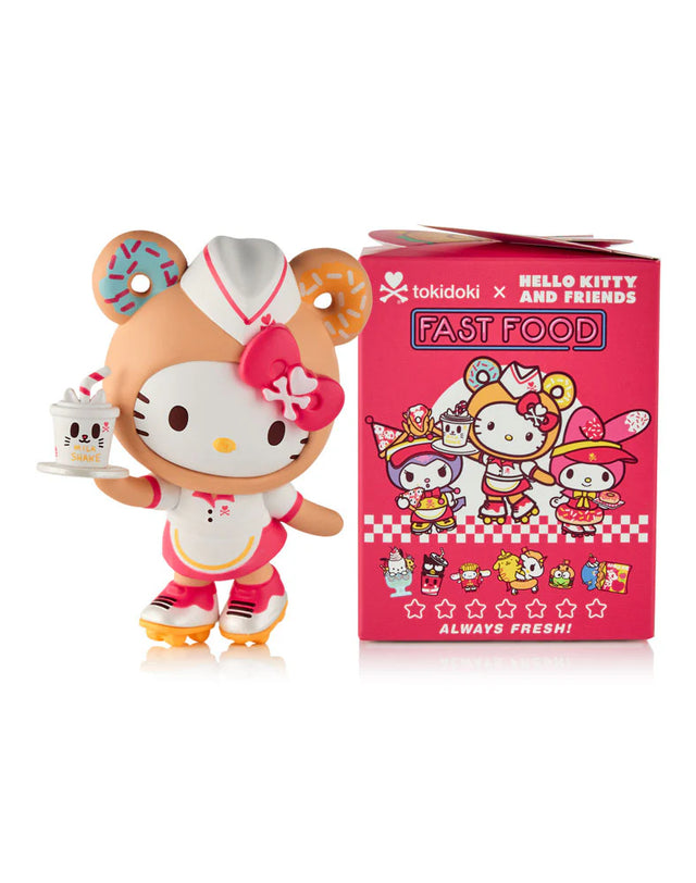 Welcome to the cutest diner in town! The tokidoki x Hello Kitty and Friends™& Blind Box Series is packed with retro roller-rink vibes, fast-food fun, and tons of tiny details you will love!