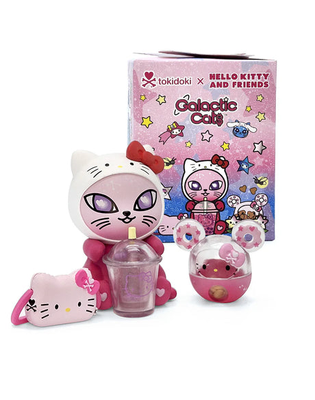 BLAST OFF into cuteness! Say hello to Galactic Cats x Hello Kitty and Friends™— a cosmic blind box collection where Hello Kitty and her adorable crew suit up for interstellar adventures with tokidoki’s Galactic Cats! There are nine celestial tokidoki Galactic Cats x Hello Kitty and Friends blind boxes to collect! Which starry surprise will you discover? Collect them all and complete your galaxy!
