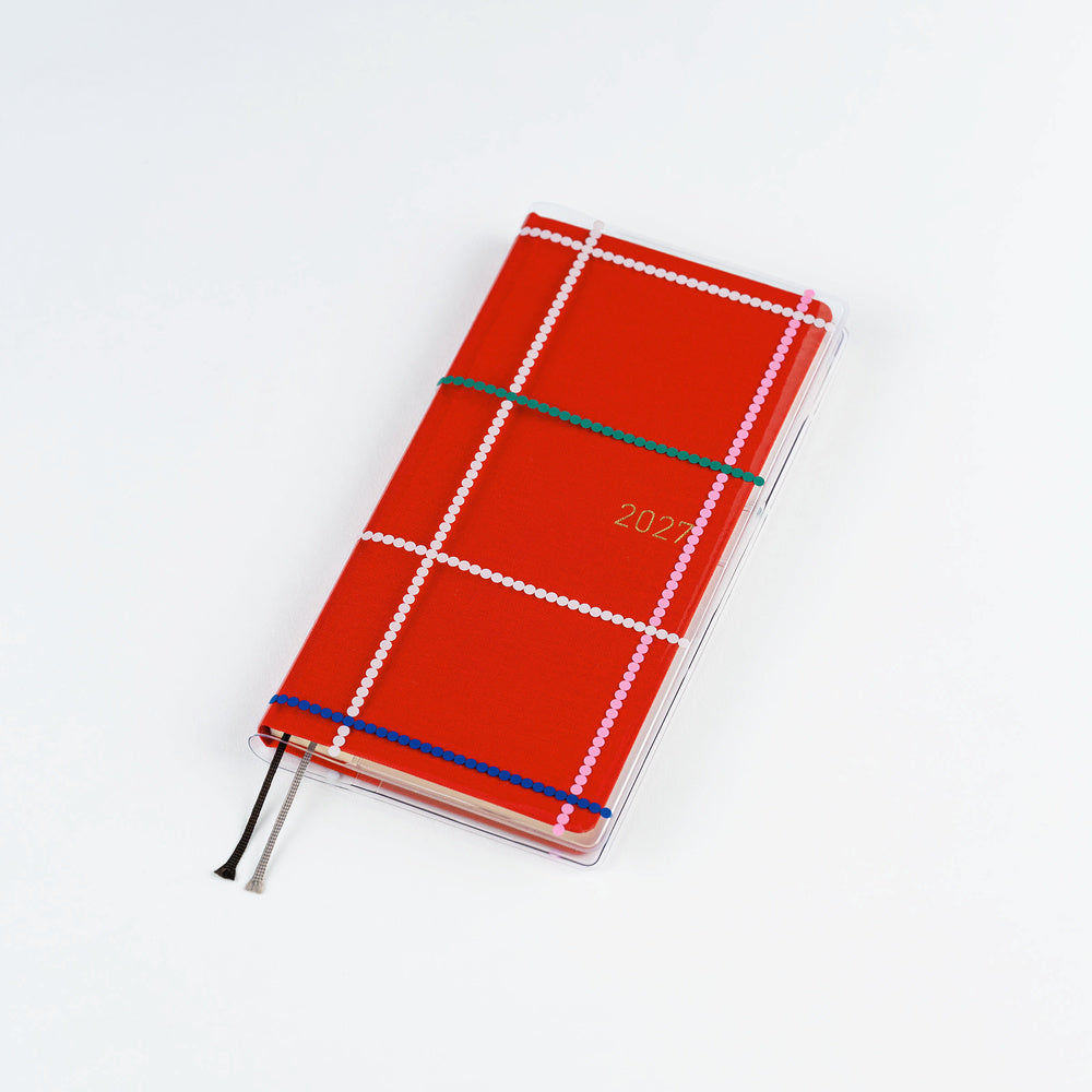 Hobonichi 2027 - Yoshie Watanabe: Clear Cover for Weeks (Dotted Plaid)