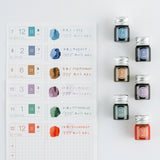 Hobonichi 2027 - Kakimori x TSUKI no IRO: Mini Ink Bottle Set (Jul-Dec)