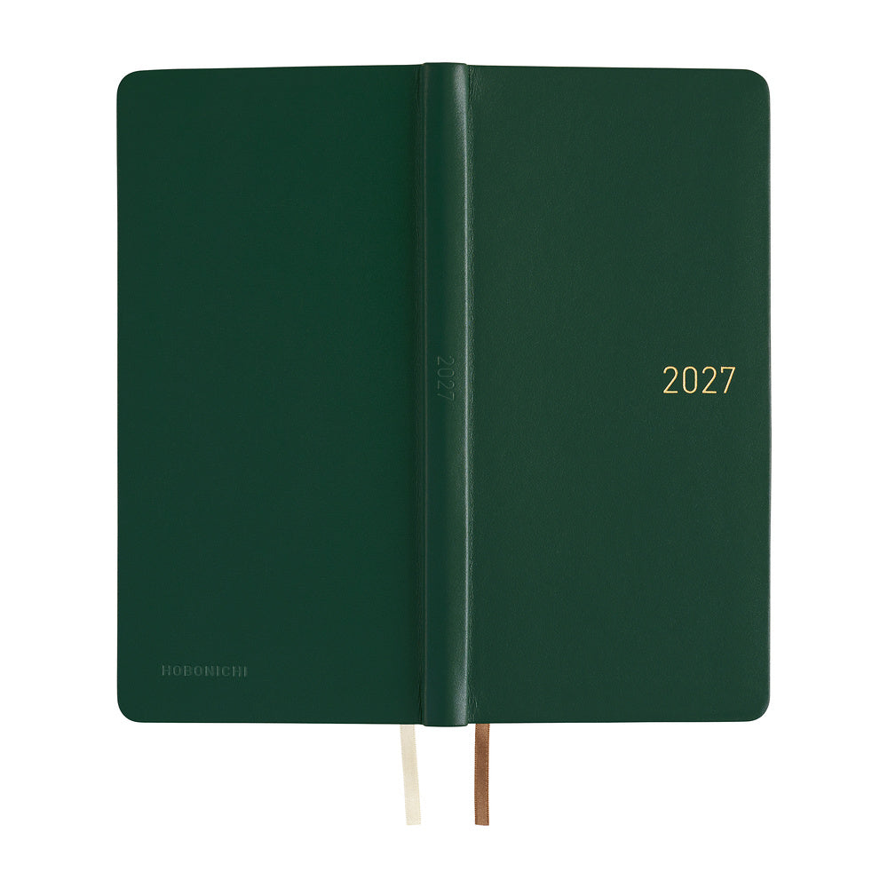 Hobonichi Techo Weeks 2027 - Leather: Forest Green