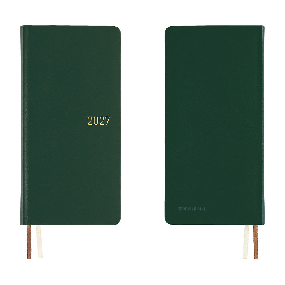 Hobonichi Techo Weeks 2027 - Leather: Forest Green