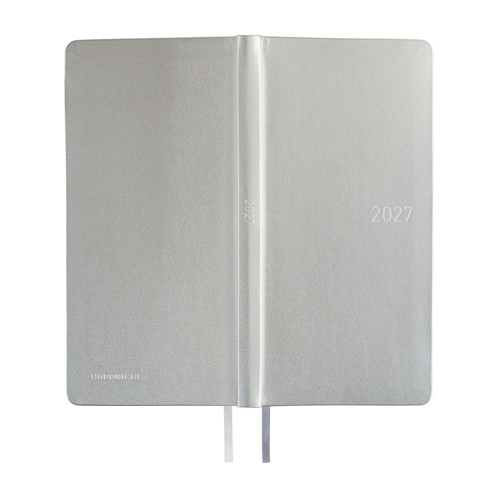 Hobonichi Techo Weeks 2027 - Leather: Noble Silver