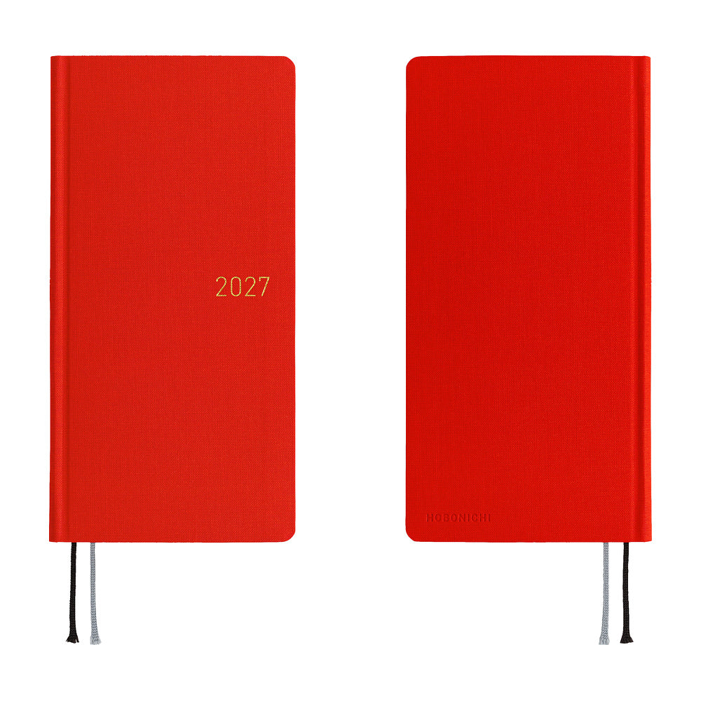Hobonichi Techo Weeks 2027 - Colors: Poppy Red
