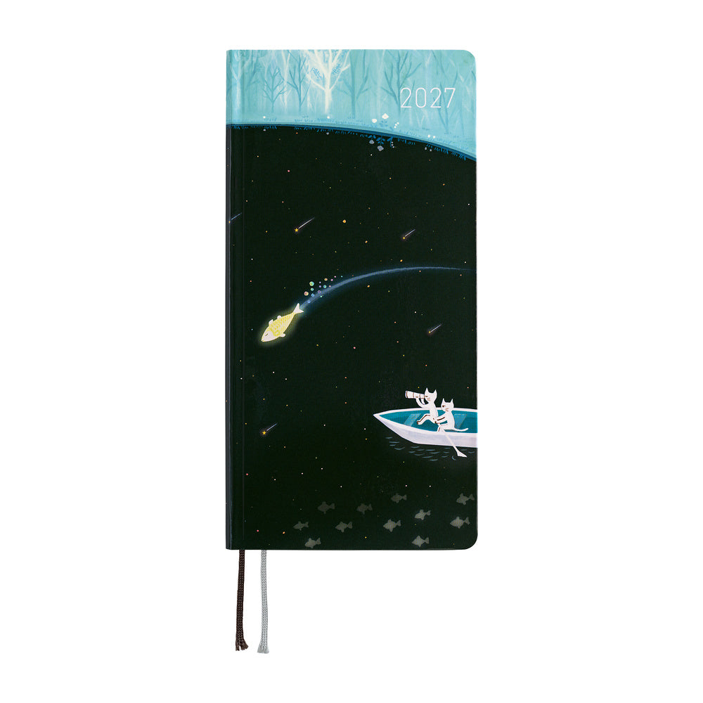 Hobonichi Techo Weeks 2027 - Hiroko Kubota: Meteor Shower in the Light Blue