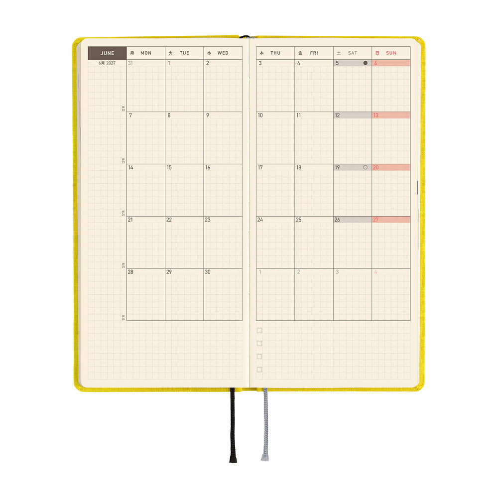 Hobonichi Techo Weeks Mega 2027 - Colors: Canaria Yellow