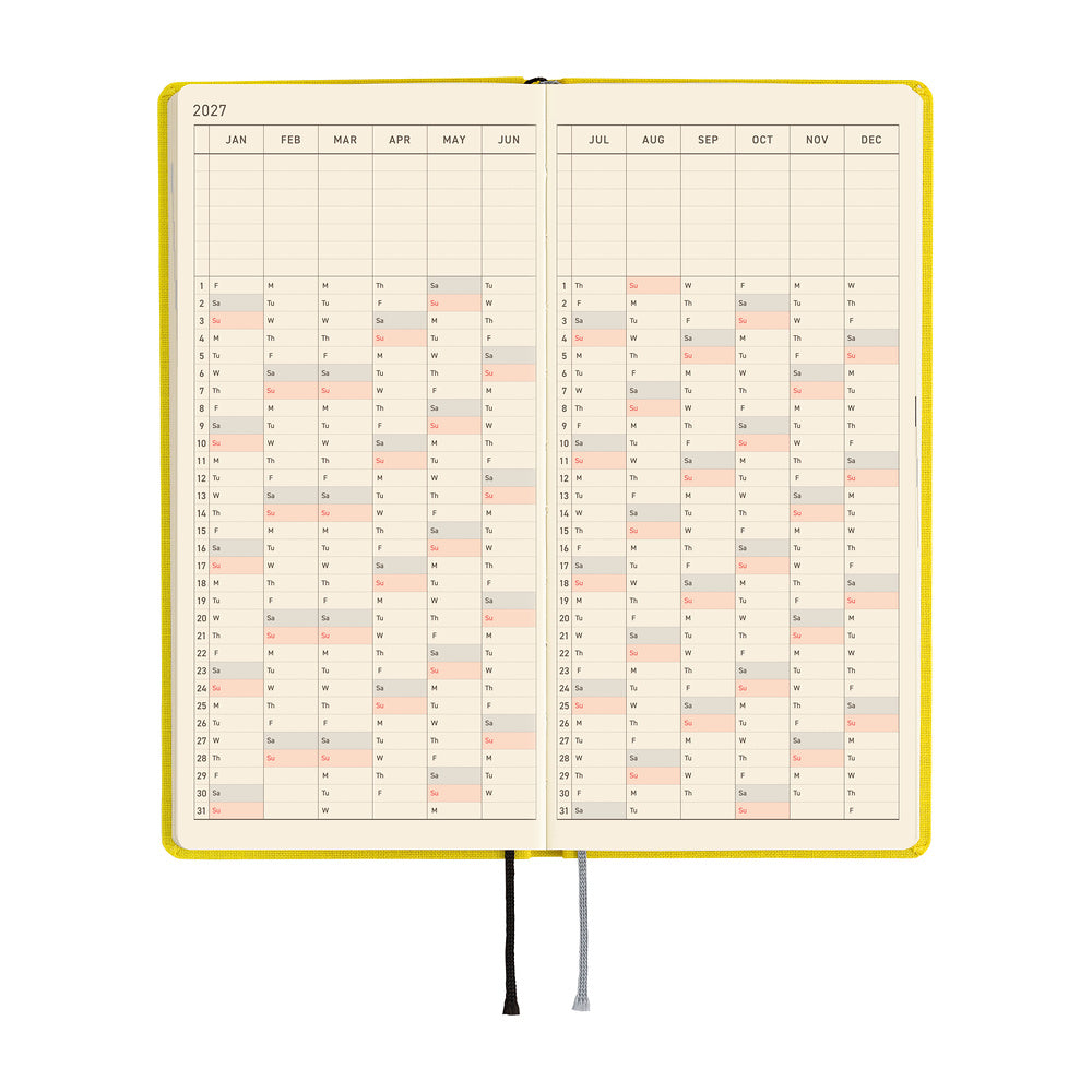 Hobonichi Techo Weeks Mega 2027 - Colors: Canaria Yellow