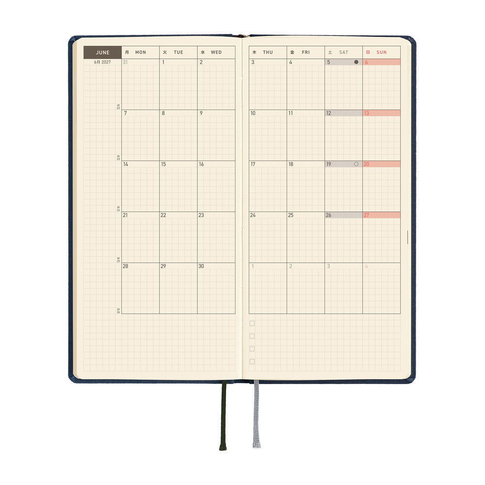 Hobonichi Techo Weeks Mega 2027 - Colors: Midnight Blue