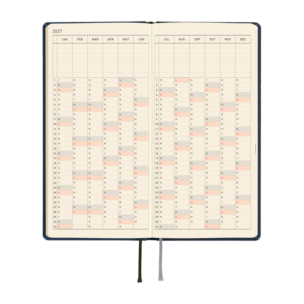 Hobonichi Techo Weeks Mega 2027 - Colors: Midnight Blue