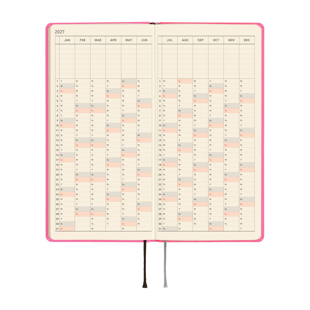 Hobonichi Techo Weeks Mega 2027 - Colors: Pink Sapphire