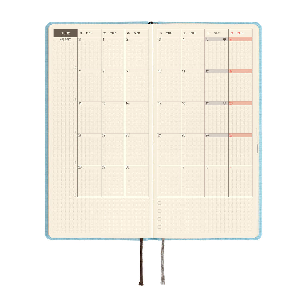 Hobonichi Techo Weeks Mega 2027 - Colors: Sea Glass
