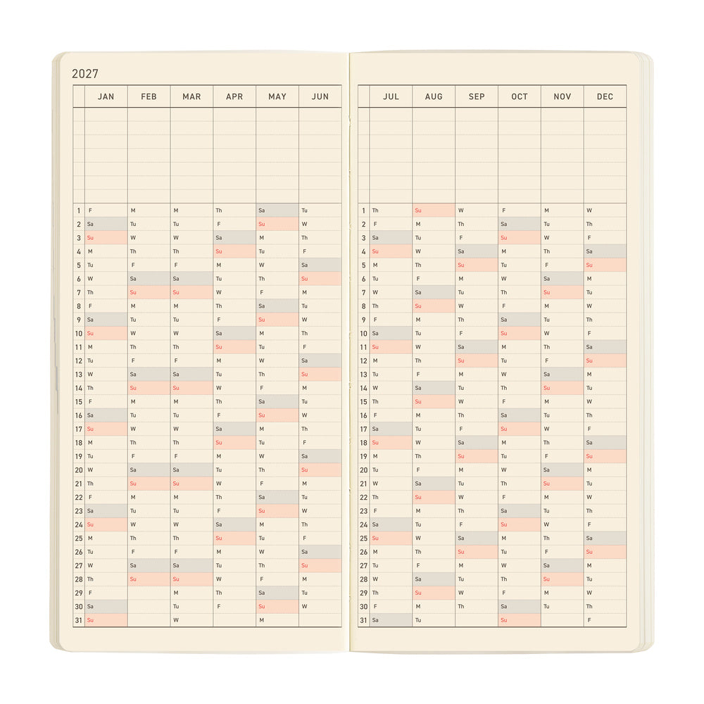 Hobonichi Techo Weeks Mega 2027 - Sneaker: Mandarin Orange