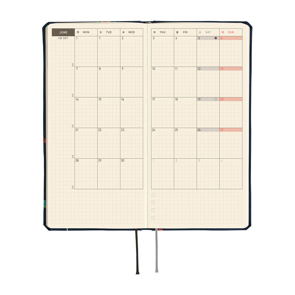 Hobonichi Techo Weeks Mega 2027 - Bow & Tie: Candy Dream
