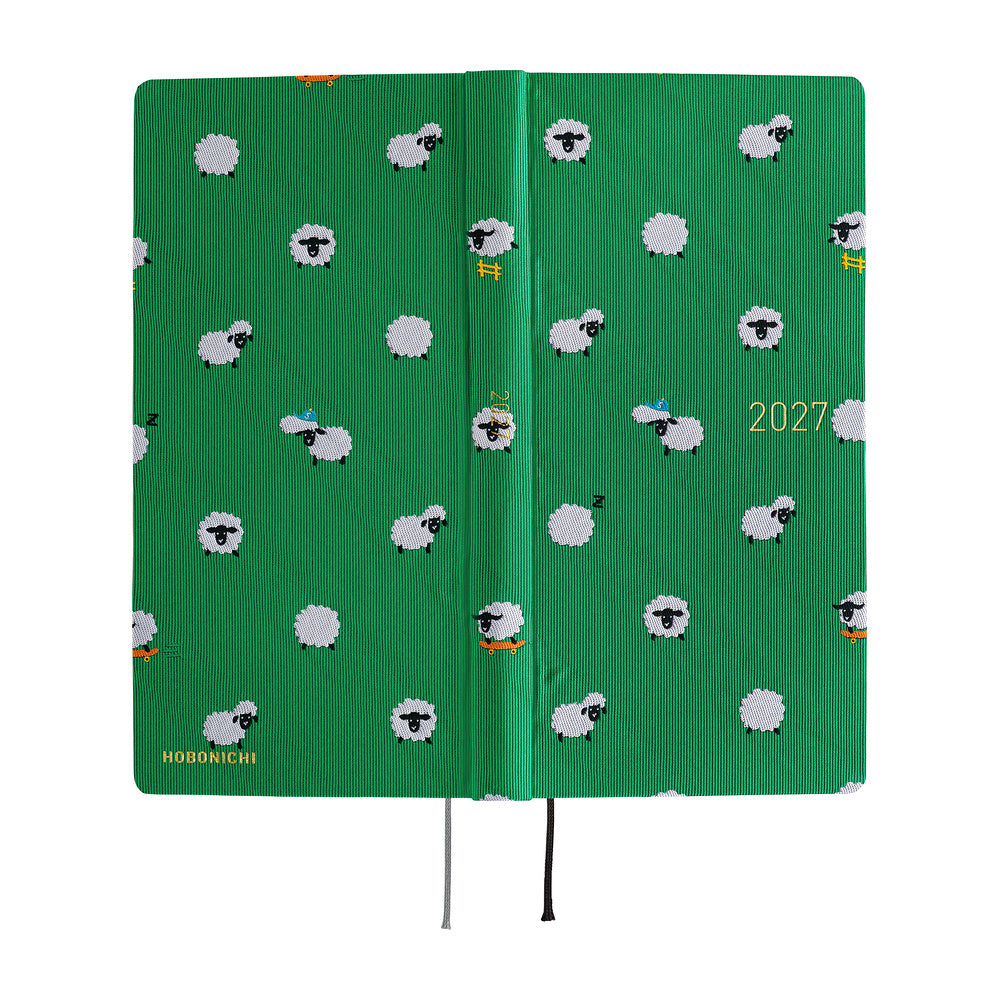Hobonichi Techo Weeks Mega 2027 - Bow & Tie: Sheep Sheep Sheep