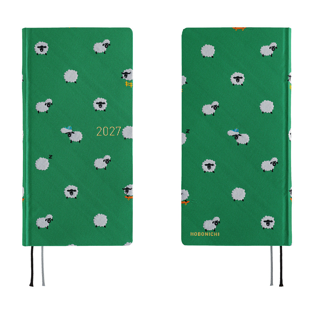 Hobonichi Techo Weeks Mega 2027 - Bow & Tie: Sheep Sheep Sheep