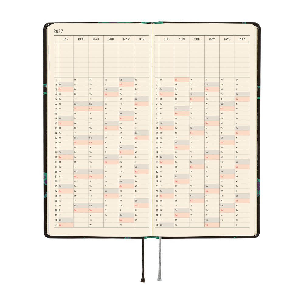 Hobonichi Techo Weeks 2027 - Natal Design: Lucky Swallow