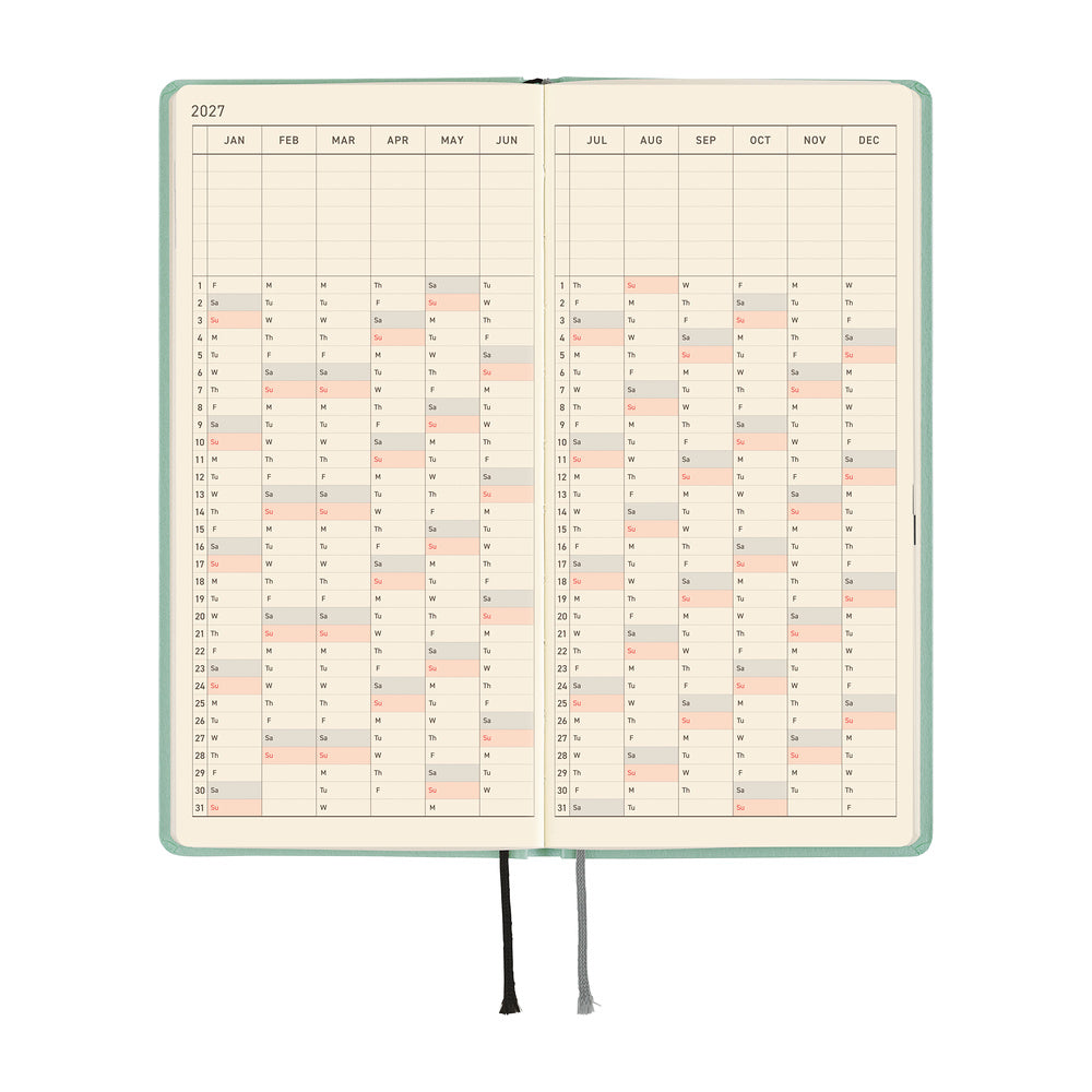 Hobonichi Techo Weeks 2027 - Paper Series: Frosty Jade