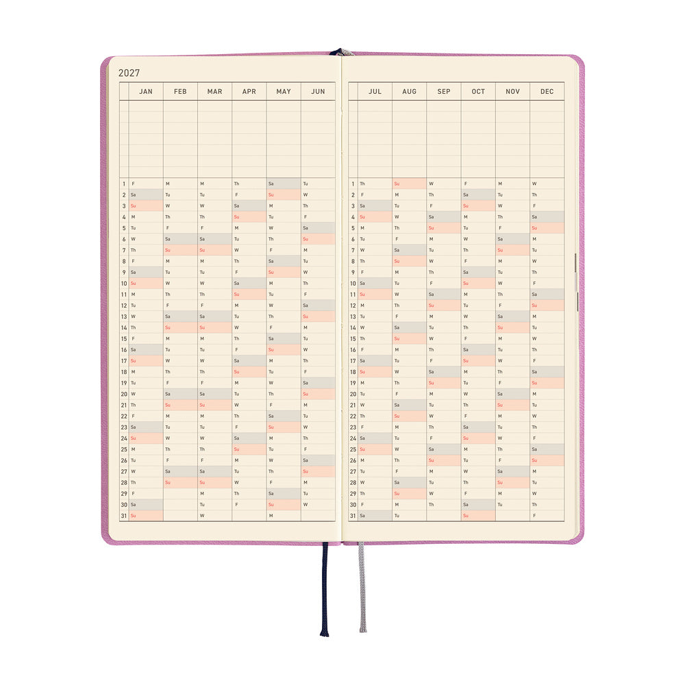 Hobonichi Techo Weeks 2027 - Smooth: Lavender Milk