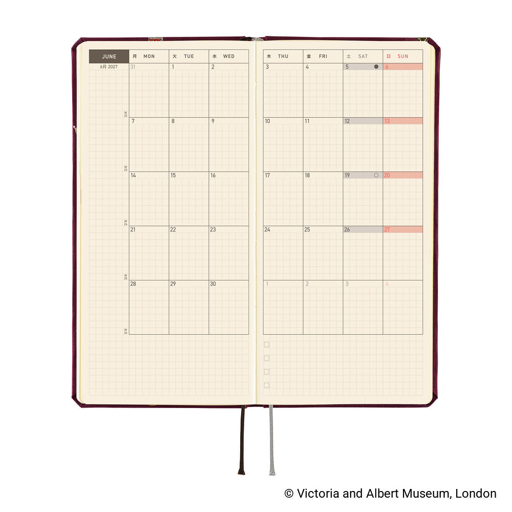 Hobonichi Techo Weeks 2027 - V&A Series: Welcome to the V&A