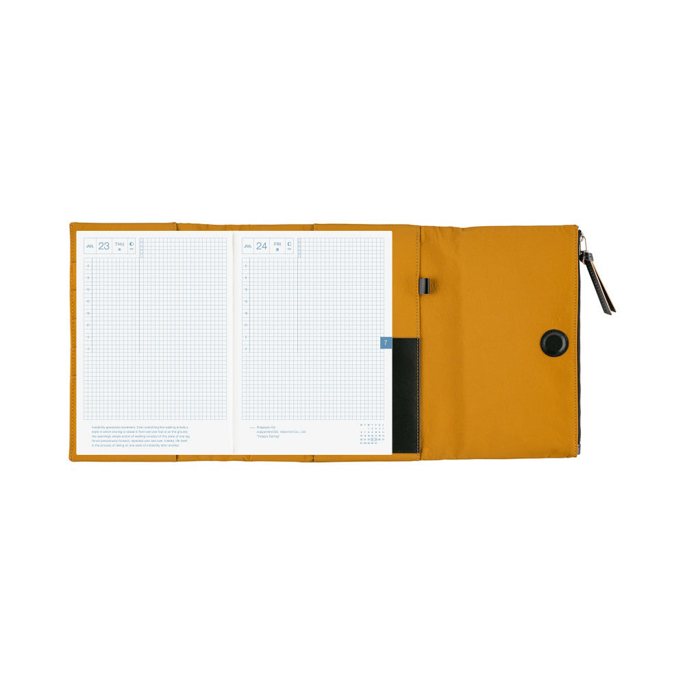 Hobonichi Techo 2026 Cousin A5 Book & Cover - Tragen: Mustard [ENG/A5/Jan Start]