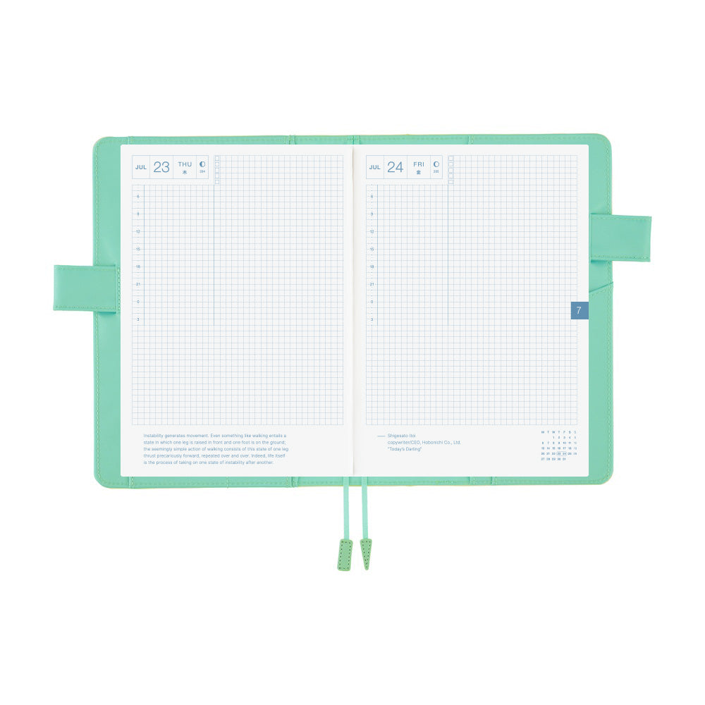 Hobonichi Techo A5 Cover - Colors: Chamomile Mint