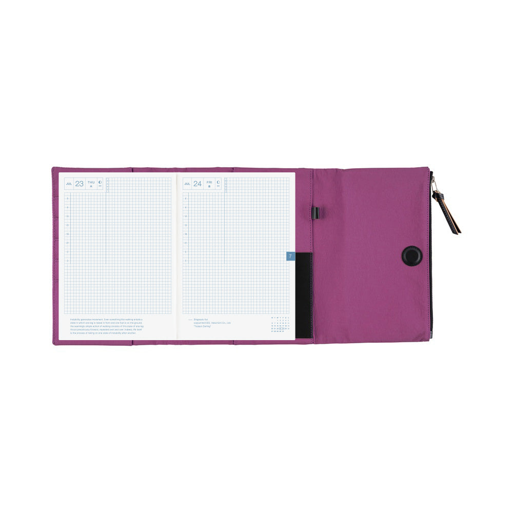 Hobonichi Techo 2026 Cousin A5 Book & Cover - Tragen: Purple [ENG/A5/Jan Start]