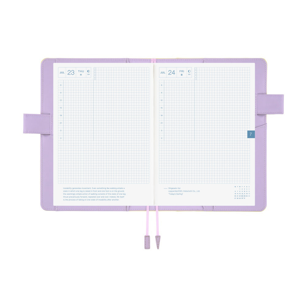 Hobonichi Techo 2026 Cousin A5 Book & Cover - Colors: Honey Lilac [ENG/A5/Jan Start]
