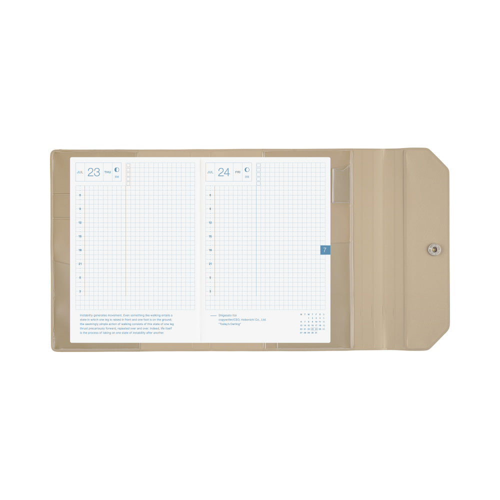 Hobonichi Techo 2026 Original Book & Cover - Alettone: Gray [ENG/A6/Jan Start]