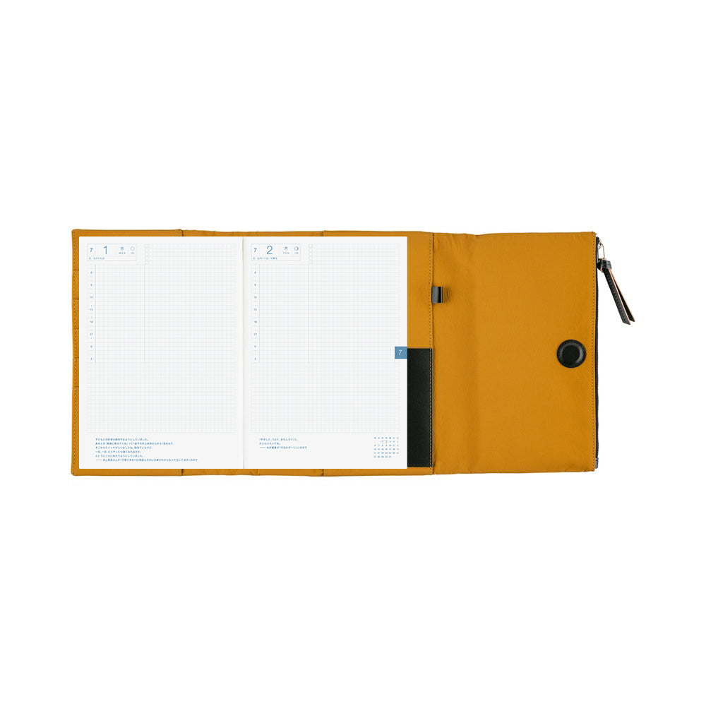 Hobonichi Techo A5 Cover - Tragen: Mustard