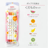 Clickart Retractable Felt Tip Marker Yurukawa Festival Series - Fruit