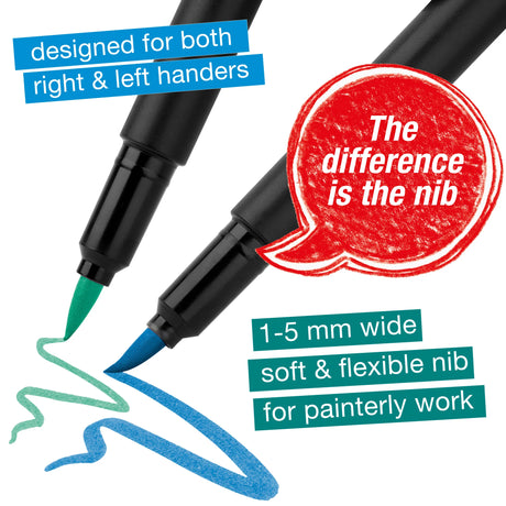 Faber-Castell Black Edition Super Soft Brush Pens, Box of 20