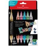 Faber-Castell Black Edition Shake & Paint Markers - Metallic 6ct