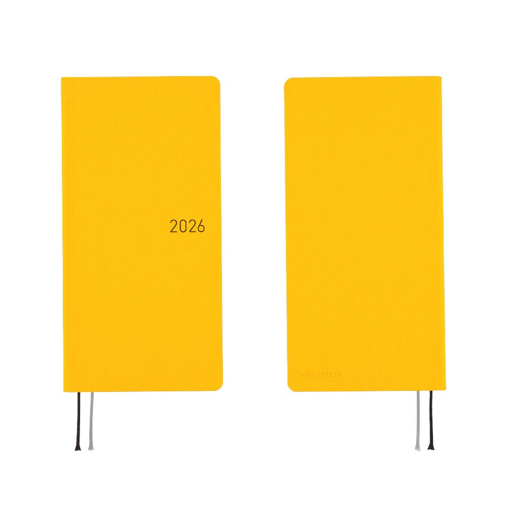 Hobonichi 2026 Weeks Colors: Full Moon Yellow [ENG/Tall & Slim/Jan Start]