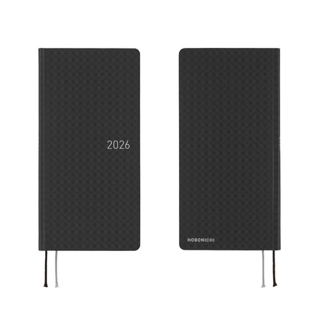 Hobonichi 2026 Spring Weeks Paper Series: Black Gingham [JPN/Tall & Slim/April Start]