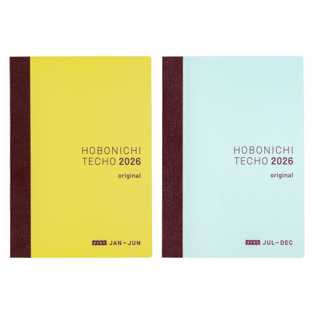 Hobonichi 2026 Japanese Original Avec Books [A6/Jan Start/Mon Start/6-Month x 2]