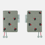 Hobonichi 2026 A6 Cover - mina perhonen: light berry (Green)