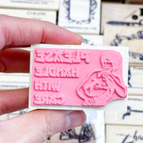 Bruce Lee Please Handle With Care Rubber Stamp