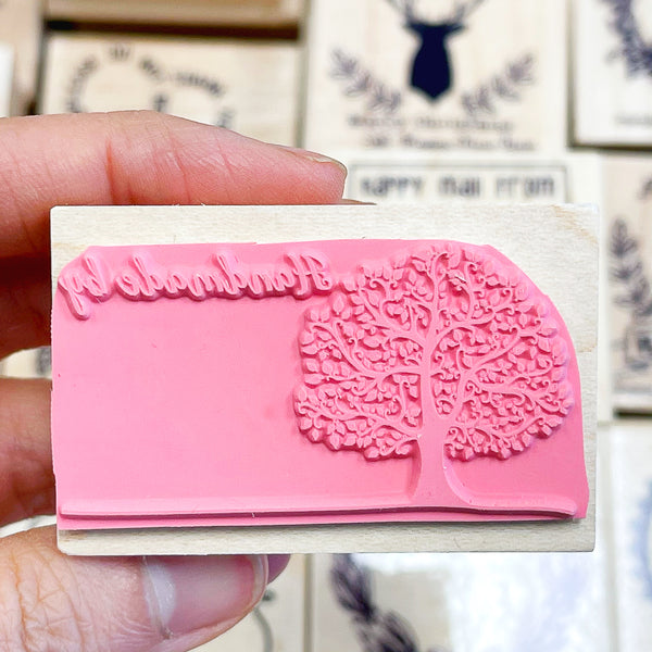 Tree Handmade By Rubber Stamp