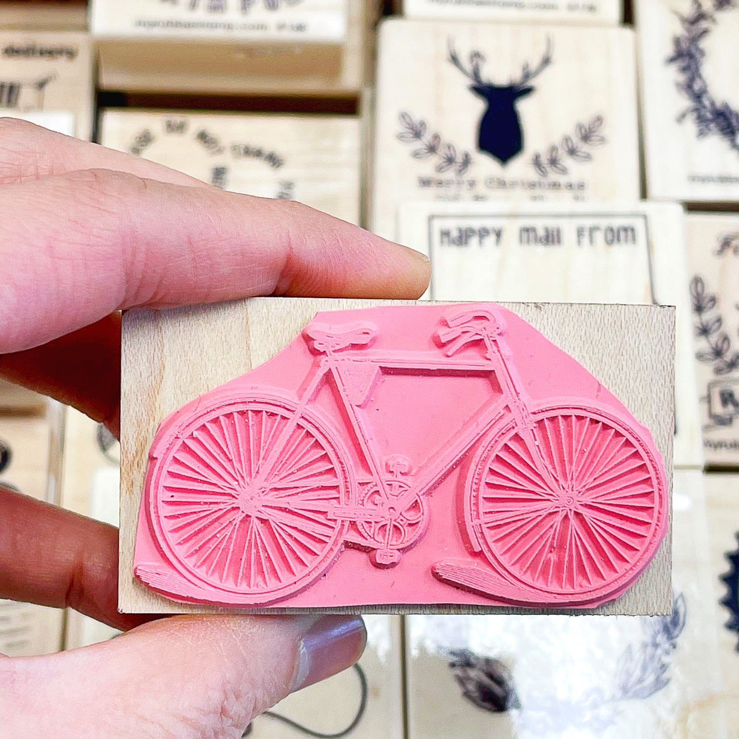 stamp kinderfahrrad Bike Rubber Stamp